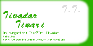 tivadar timari business card